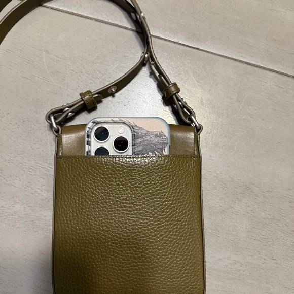 Treasure & Bond Olive Leather (small) crossbody mini bag - Picture 4 of 7